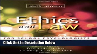 [Best] Ethics and Law for School Psychologists Online Ebook