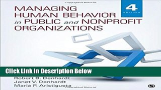 [Best] Managing Human Behavior in Public and Nonprofit Organizations Free Books