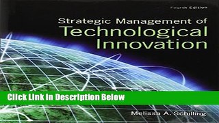 [Best] Strategic Management of Technological Innovation Free Books