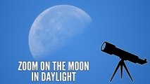 ZOOM ON THE MOON IN DAYLIGHT ! (Zoom x60 Nikon Coolpix P610 Test)