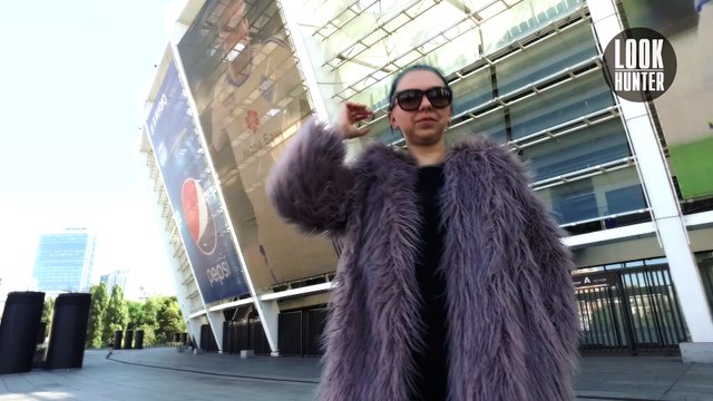 Grey Faux fur coat (Backstage)