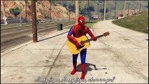 SPIDER-MAN plays the Guitar - Finger Family Nursery Rhymes with lyrics - 3D Rhymes For Children
