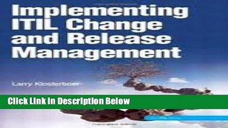 [Fresh] Implementing ITIL Change and Release Management 1st (first) edition New Ebook