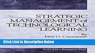 [Fresh] Strategic Management of Technological Learning (Technology Management Series) New Books