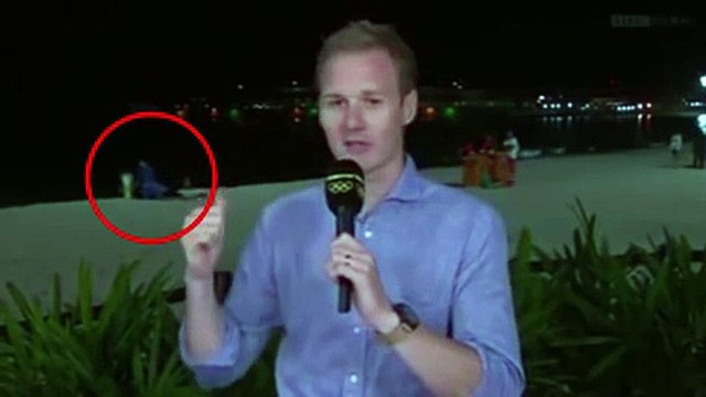 Rio beach interrupt BBC Olympics presenter Dan Walker