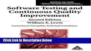 [Best] Software Testing and Continuous Quality Improvement, Second Edition Free Books