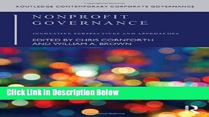 [Best] Nonprofit Governance: Innovative Perspectives and Approaches (Routledge Contemporary