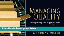 [Fresh] Managing Quality: Integrating The Supply Chain and Student CD PKG (3rd Edition) New Ebook