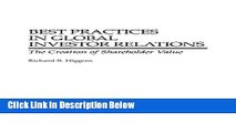 [Fresh] Best Practices in Global Investor Relations: The Creation of Shareholder Value Online Ebook