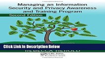 [Reads] Managing an Information Security and Privacy Awareness and Training Program, Second