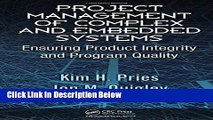 [Fresh] Project Management of Complex and Embedded Systems: Ensuring Product Integrity and Program