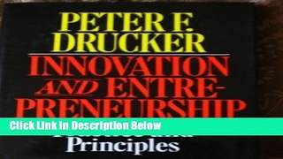 [Fresh] Innovation and Entrepreneurship: Practice and Principles Online Books