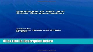 [Fresh] Handbook of Risk and Crisis Communication (Routledge Communication) New Books