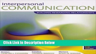 [Fresh] Interpersonal Communication: Building Rewarding Relationships Online Ebook