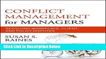 [Fresh] Conflict Management for Managers: Resolving Workplace, Client, and Policy Disputes
