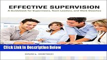 [Fresh] Effective Supervision: A Guidebook for Supervisors, Team Leaders, and Work Coaches Online