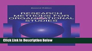 [Reads] Research Methods for Organizational Studies Online Ebook