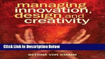 [Fresh] Managing Innovation, Design and Creativity New Ebook