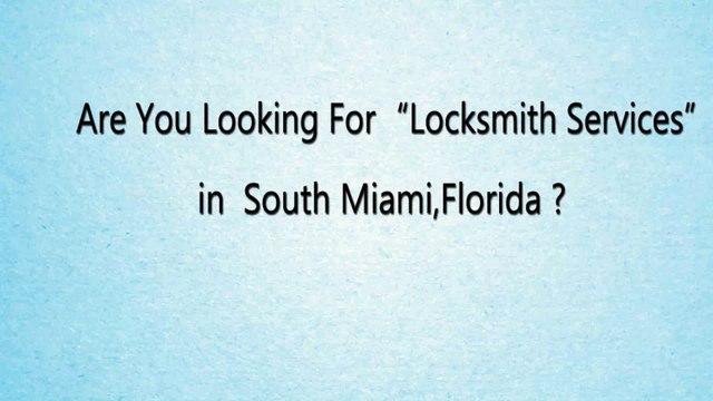 Commerical Locksmith Services South Miami | Call Now (305) 704-6050