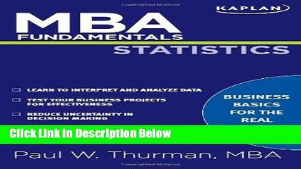 Tải video: [Fresh] MBA Fundamentals Statistics (Kaplan MBA Fundamentals) New Ebook