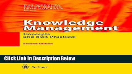 [Fresh] Knowledge Management: Concepts and Best Practices New Ebook