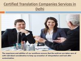 Certified Translation Companies Services in Delhi