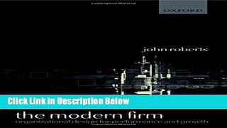 [Reads] The Modern Firm: Organizational Design for Performance and Growth (Clarendon Lectures in