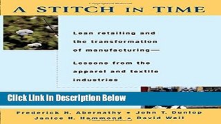 [Reads] A Stitch in Time: Lean Retailing and the Transformation of Manufacturing--Lessons from the