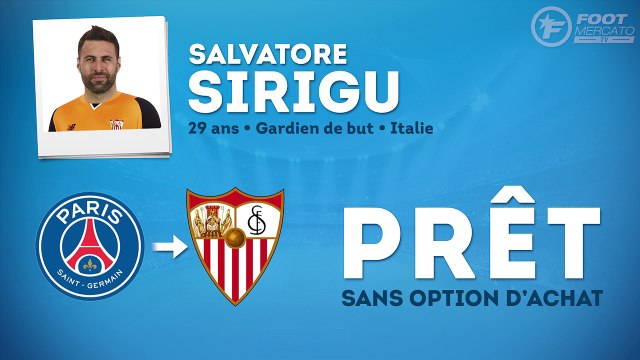 Officiel : Salvatore Sirigu prêté à Séville !