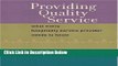 [Best] Providing Quality Service: What Every Hospitality Service Provider Needs to Know Free Books