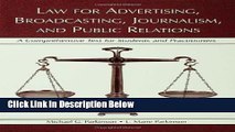 [Reads] Law for Advertising, Broadcasting, Journalism, and Public Relations: A Comprehensive Text