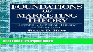 [Reads] Foundations of Marketing Theory: Toward a General Theory of Marketing Free Books