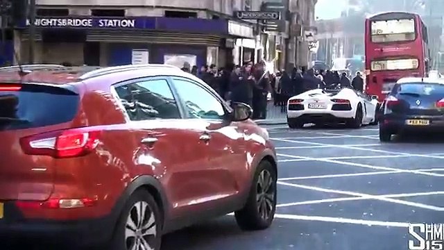 Supercars hub city drag race DMC MP4 12C, Aventadors, 918 Spyder, Blue SLR