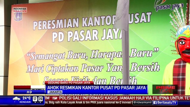 Ahok Resmikan Kantor Pusat PD Pasar Jaya