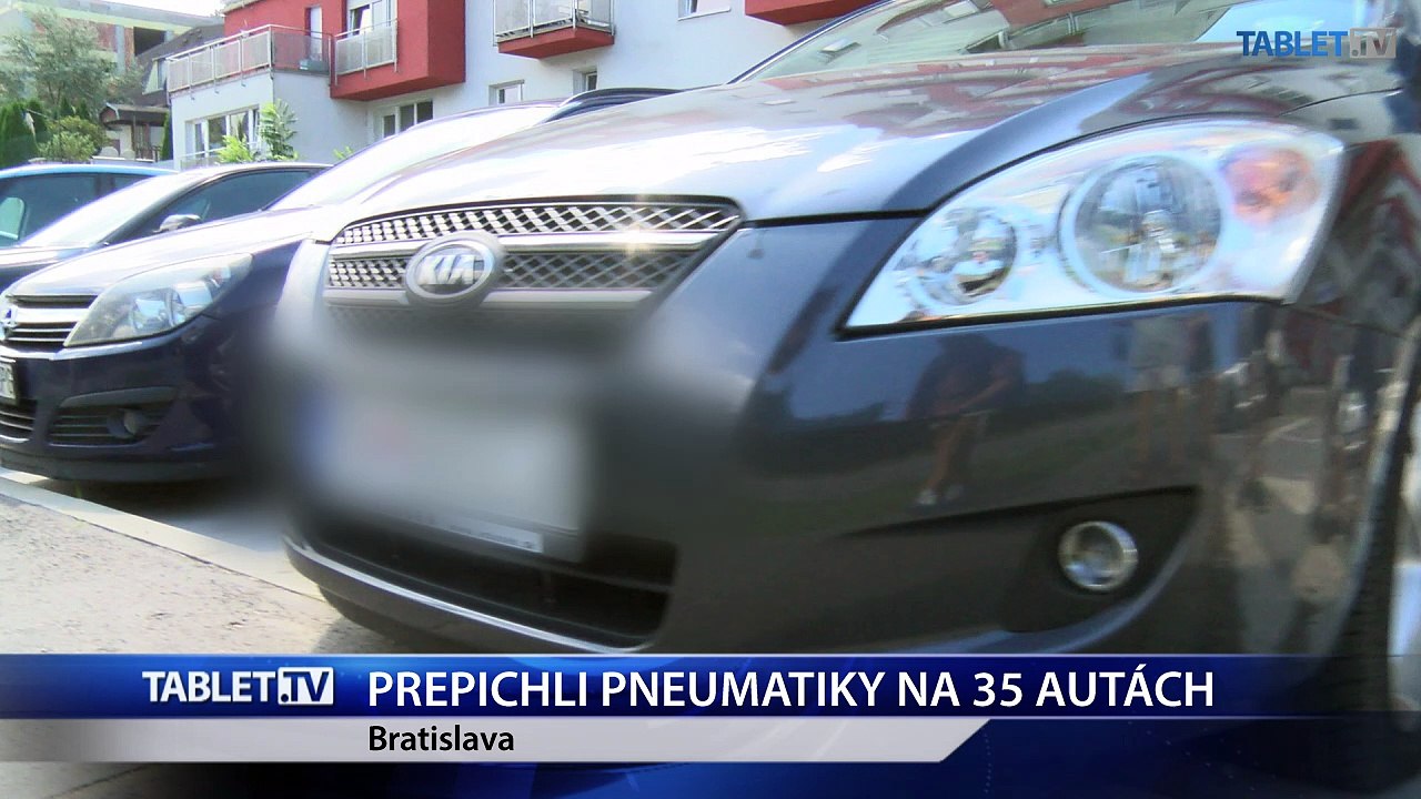 V Mlynskej doline prepichol neznámy páchateľ pneumatiky na 35 autách