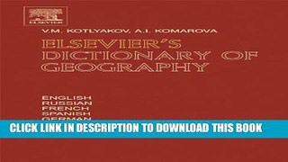 [PDF] Elsevier s Dictionary of Geography: in English, Russian, French, Spanish and German Full