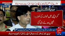 Chaudhary Nisar condemning Altaf Hussain for doing hate speech against Pakistan