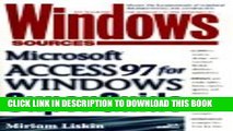 [PDF] Windows Sources Microsoft Access 97 for Windows SuperGuide Popular Colection