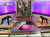 Pilates Egzersizleri Ebru Şallı-Pilates Topu Boy Uzatma Hareketleri Video