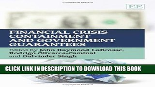 New Book Financial Crisis Containment and Government Guarantees