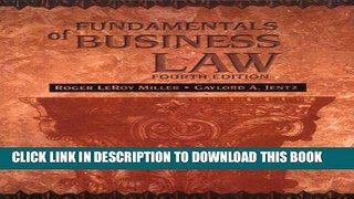 New Book Fundamentals of Business Law