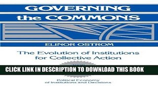 New Book Governing the Commons: The Evolution of Institutions for Collective Action