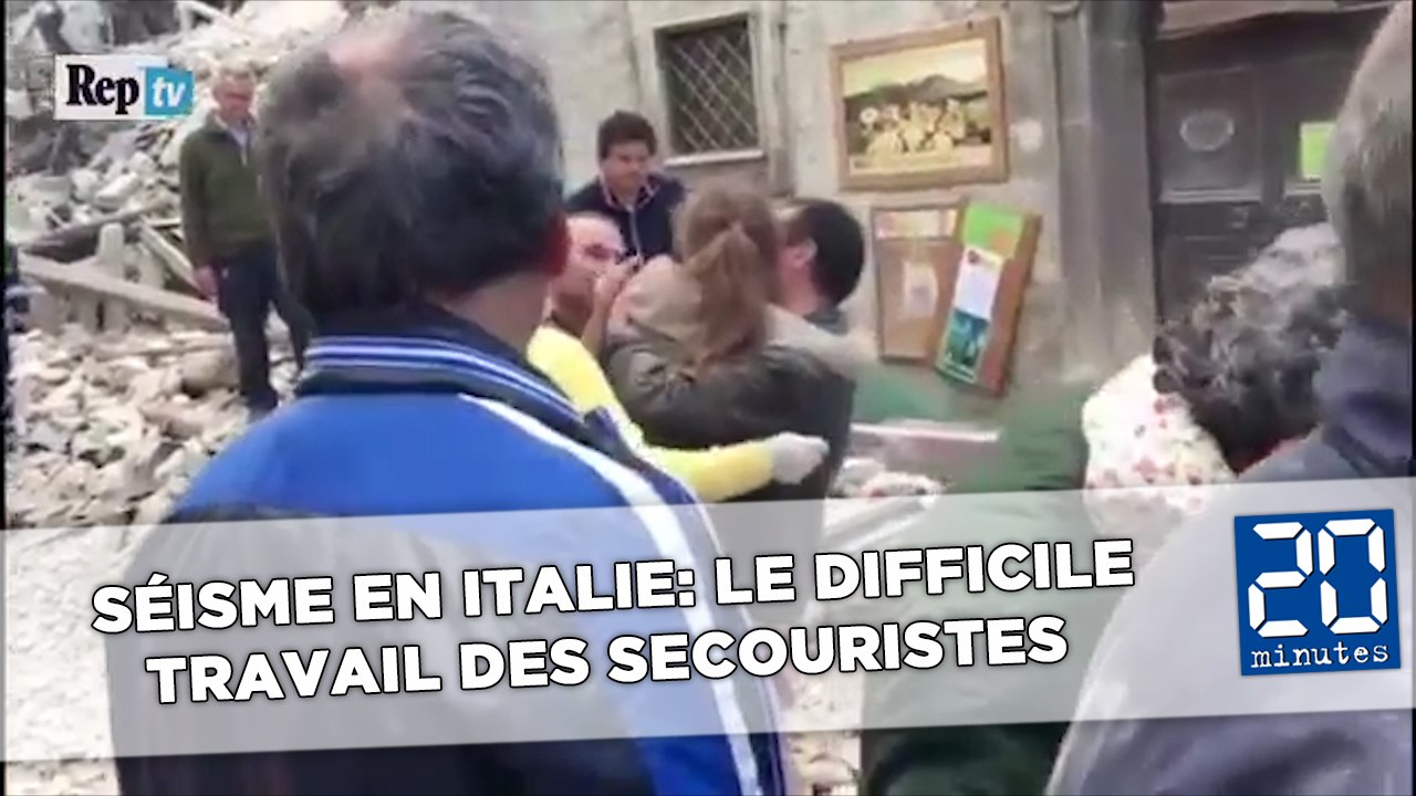Séisme en Italie: Après le drame, le difficile travail des secouristes