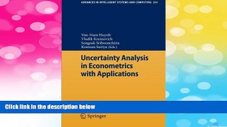 READ FREE FULL  Uncertainty Analysis in Econometrics with Applications (Advances in Intelligent