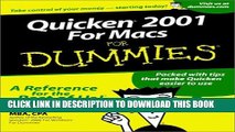 Collection Book Quicken 2001 For Macs For Dummies