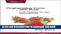 [PDF] Programming Cocoa with Ruby: Create Compelling Mac Apps Using RubyCocoa Popular Online