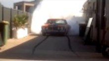 Supercharged V8 burnout