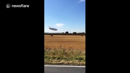 World's longest aircraft Airlander 10 crash landing