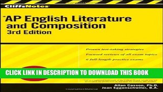 New Book CliffsNotes AP English Literature and Composition, 3rd Edition (Cliffs AP)