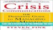 New Book Crisis Communications: The Definitive Guide to Managing the Message